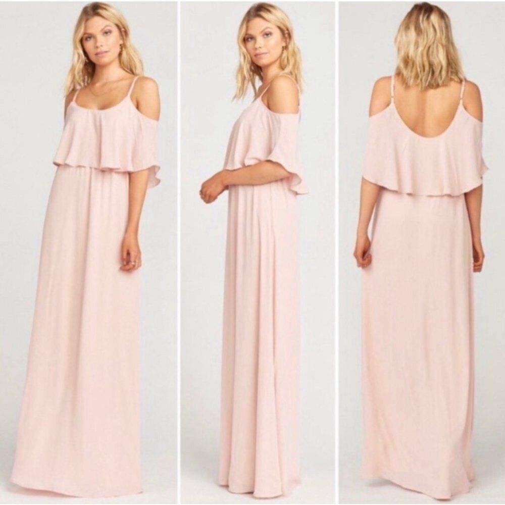 SHOW ME YOUR MUMU Women's NWT Caitlin Ruffle Maxi Dress Size Large